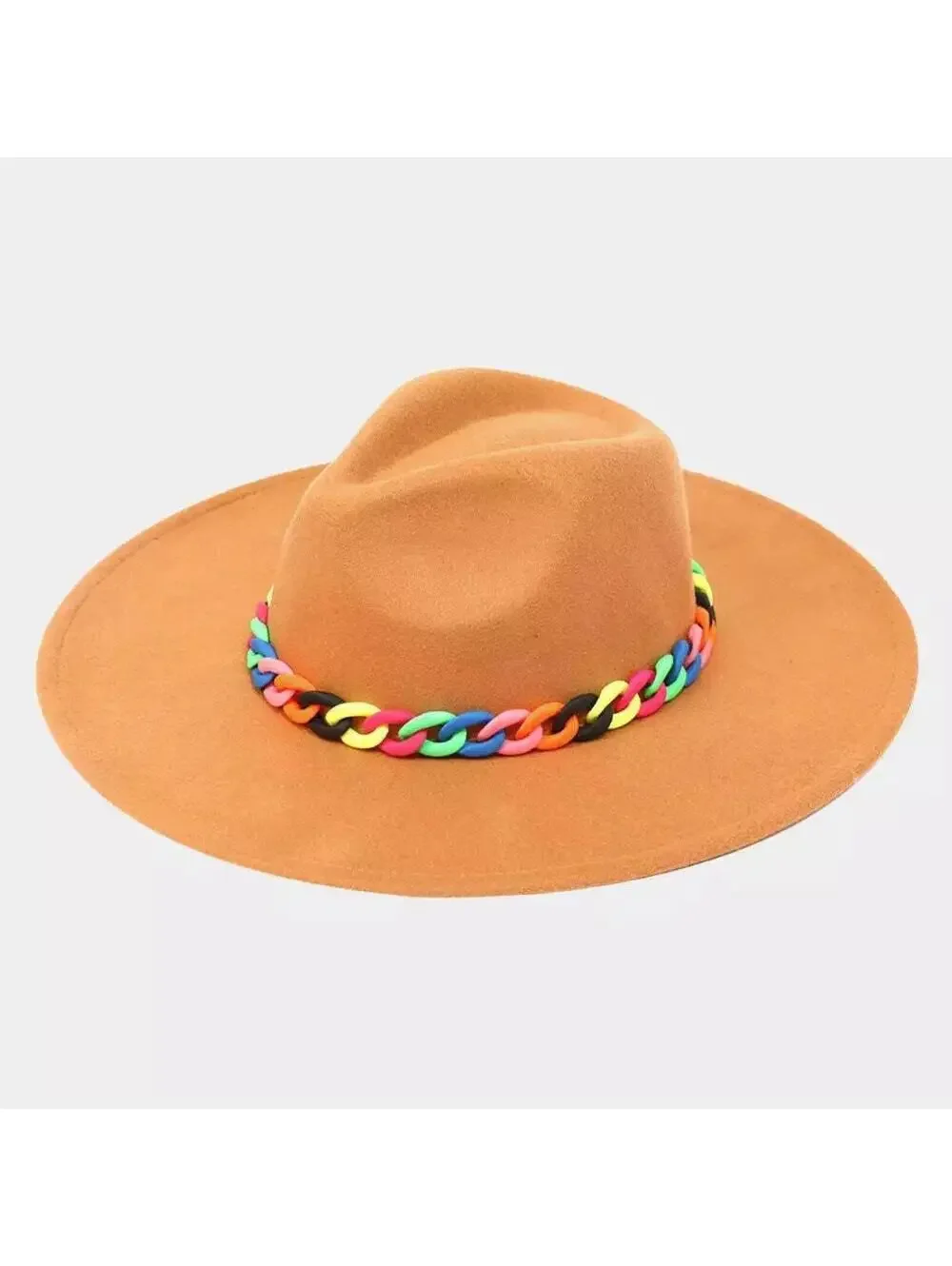 Colorful Chain Panama Fedora Hat